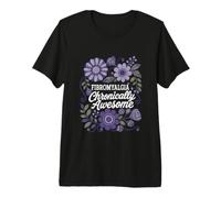 Fibromyalgie Chronically Awesome Floral Chronic Pain Design T-Shirt Haut de Gamme