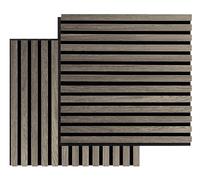 Fibrotech 2344636 Acoustic Square Panel 520x520 mm-Grey Oak Carré-Panneaux acoustiques, Chêne Gris