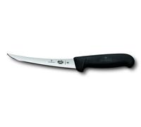 Victorinox 5.6603.15 Couteau à désosser avec Lame courbée/étroite, Acier Inoxydable, Noir, 30 x 5 x 5 cm