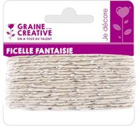 Ficelle blanche-argentée - 10 m