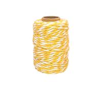 Ficelle Coton Bicolore Jaune Et Blanc 25 M X 1,5 Mm