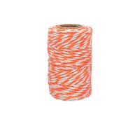 Ficelle Coton Bicolore Orange Et Blanc 25 M X 1,5 Mm