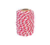 Ficelle Coton Bicolore Rouge Et Blanc 25 M X 1,5 Mm