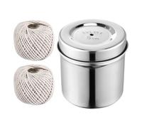 Ficelle de Cuisine pour Cuisiner - 2 Rouleaux de Coton avec Distributeur en Acier, Ficelle Alimentaire pour Viande et rôti | pour Viande, tamelles, volaille, Camping, Barbecue et Cuisine