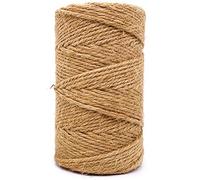 Ficelle de jute 3 mm d'épaisseur - Corde durable - Idéale pour la maison, le jardinage, les travaux manuels, les emballages, les bocaux, les décorations, aspect rustique