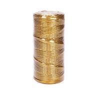 Ficelle de Noël décorative métallique à Paillettes - 100 m - pour Loisirs créatifs - Doré