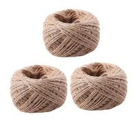 Ficelle En Jute, 3x100 Mètres, Corde De 1mm, Texture Naturelle