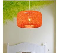 Ficelle en rotin tissée à la main suspension en rotin lin plafonnier oiseau nid abat-jour lustre plafonnier pour restaurant, café, chambre à coucher, 30 cm / 12 pouces