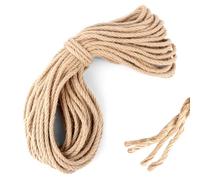 Ficelle Jute Naturelle, 8mm x 25m Corde de Jute, Corde de Chanvre Solide et Polyvalente, Ficelle de Chanvre pour Jardinage, Bricolage, Décoration et Suspension