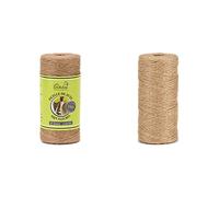 Ficelle Jute Naturelle Bobine 160m Ø2 mm 200gr La Cordeline BJN16 & Ficelle Jute Naturel Ø1.5mm ±100m pour Le Jardinage, Bricolage, activités manuelles BJN100