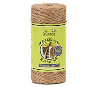 Ficelle jute naturelle bobine 160m Ø2 mm 200gr La Cordeline BJN16, Naturel