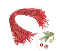 Ficelles pour Boules de Noël, 100 PCS Accroches pour Décorations de Noël, Cordons de Verrouillage à Pression, Crochets pour Boules de Noëls, Fils de Suspension pour Ornements Festifs