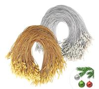 Ficelles pour Boules de Noël, 200 PCS Accroches pour Décorations de Noël, Cordons de Verrouillage à Pression, Crochets pour Boules de Noëls, Fils de Suspension pour Ornements Festifs