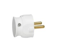 - Fiche 2P+T 16 A - Extra Plate - Sortie Latérale - Blanc