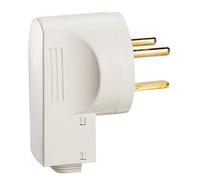 Fiche 2P+T 32A à sortie latérale par embout avec serre-câbles