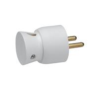 Fiche 2P+T - mâle - sortie latérale - 16A - blanc LEGRAND