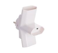 Fiche 3 prises bipolaire 16a 250v 4mm 3680w blanche. solera 15097.