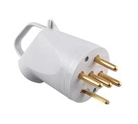 Fiche 3P+N+T 32A à sortie latérale par embout avec serre-câbles