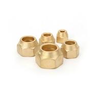 Fiche à douille hexagonale en laiton Adaptateur de raccord de tuyau évasé à filetage femelle métrique UNF for écrou en laiton SAE 1/4 3/8 1/2 3/4(Metric,5I8 for 15.88mm)