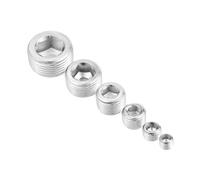 Fiche à douille hexagonale en laiton Lot de 10 bouchons de tuyauterie pneumatiques à tête hexagonale interne filetée mâle 1/8", 1/4", 3/8", 1/2" NPT(1/4")