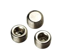 Fiche à douille hexagonale en laiton Lot de 10 bouchons d'extrémité à tête hexagonale en laiton, filetage mâle M5 (1/8", 1/4", 3/8", 1/2", 3/4"), en fer et cuivre(Brass 01)