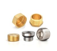 Fiche à douille hexagonale en laiton Raccord mâle en laiton à tête hexagonale, embout, connecteur, 1/8", 1/4", 3/8", 1/2", 3/4", filetage mâle(10pcs Iron Plug,1)