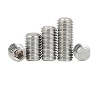 Fiche à douille hexagonale en laiton Vis sans tête à six pans creux M3 M4 M5 M6 M8 M10 M12 M16 DIN913(5mm,10pcs M4)