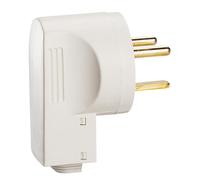 Fiche 2P+T 32A à sortie latérale par embout avec serre-câbles