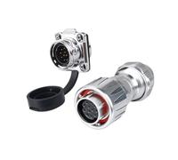 Fiche aéronautique DZ-20 avec quatre trous et couvercle en plastique, installation inversée, connecteur d'équipement industriel 2-14 fils(12 core)