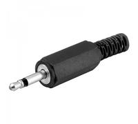 Fiche audio - GOOBAY - Jack 3,5 mm stéréo - Plastique - Noir - À souder