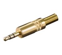 Fiche audio Jack 3.5mm stéréo plaqué Or, à souder