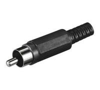 Fiche audio ou vidéo Rca mâle, à souder, noire cd11277