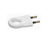 Fiche avec anneau d'extraction 2P - 6A - blanc LEGRAND