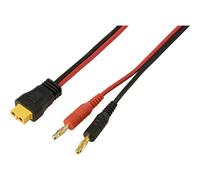 Fiche banane 4 mm sur câble XT60, rouge/noir 2 M. TC-13619304 noir, rouge TRU
