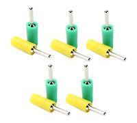 Fiche Banane Broche en Laiton Nickelé Résistant à L'Usure pour Prise de Panneau à Ressort Intérieur 2mm″ Courant 10A pour les Amateurs de Bricolage Electronique Rouge/Noir 5 Ensembles (Jaune