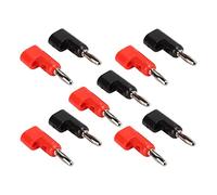 Fiche banane empilable 4mm rouge noir, Type à vis ouverte, adaptateur sans soudure pour camping-car camion voiture ABS laiton 10 pièces