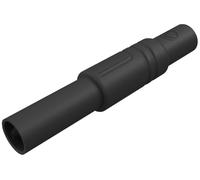 Fiche banane mâle de sécurité Ø de la broche: 4 mm SKS Hirschmann LAS S G 934097100 noir 1 pc(s)