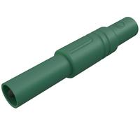 Fiche banane mâle de sécurité Ø de la broche: 4 mm SKS Hirschmann LAS S G 934097104 vert 1 pc(s)
