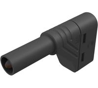 Fiche banane mâle de sécurité Ø de la broche: 4 mm SKS Hirschmann LAS S W 934098100 noir 1 pc(s)