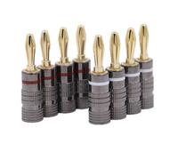 Fiche banane plaquée or 4 mm lot de 8