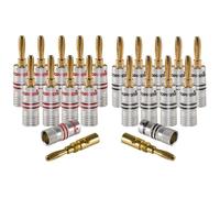 Fiche banane, pour les câbles 4 mm carré vissage, 6 mm carré soudure, lot de 20
