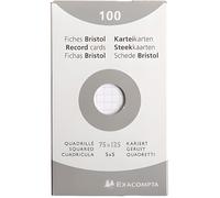 Fiche bristol blanche petit carreaux 75x125 - x100
