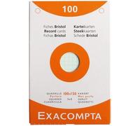 Exacompta Étui pour 100 fiches Bristol 100 x 150 mm quadrillé 5 x 5 perforé couleurs assorties