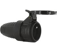 Fiche caoutchouc étanche IP44 2P+T 16 A Dhome - Femelle