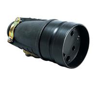 Fiche caoutchouc noir 3P+T 20 A - Legrand - Sortie droite