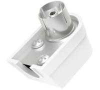 Fiche coaxiale antenne - HAMA - Femelle - Angle 90° - Argenté - Conducteur interne à vis