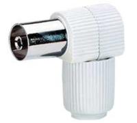 Fiche coaxiale - Legrand - Coudée - Diamètre 9,52 mm - Femelle - Pour antenne TV