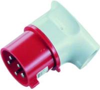 Fiche coudée 32A, 5p, 6h, 400V, IP44 - CEE 32A 5p 6h 400 V (50 + 60 Hz) rouge 3266