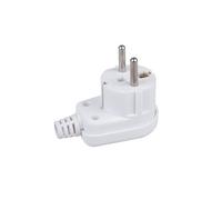 Fiche coudée MCE330 Fiche à contact de protection Uni-Schuko 16A 250V Plastique blanc