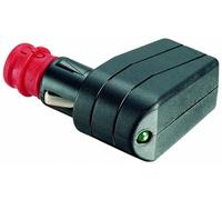 Fiche coudée universelle 7,5 A avec LED et fusible 7,5 A